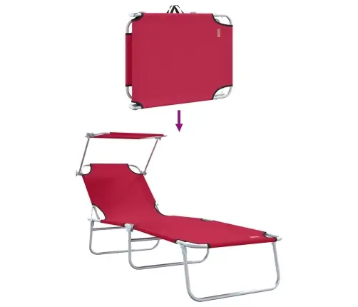 Lamamistool 2-Isik 2 Pcs Punane 58 X 188 X 77Cm Kangas