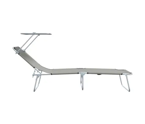 Saulės Gultas 2-Asmuo 2 Pcs Pilka 58 X 188 X 77 Cm Audinys