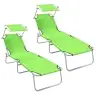 Lamamistool 2-Isik 2 Pcs Roheline 58 X 188 X 77Cm Kangas