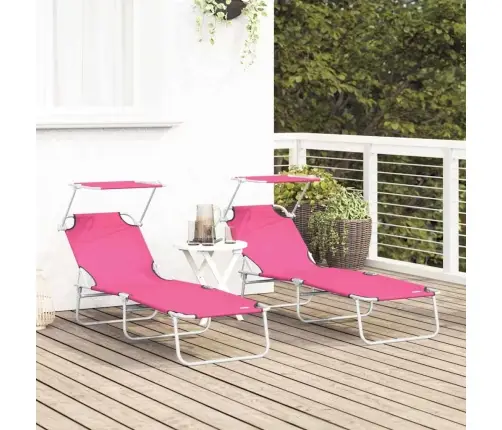 Lamamistool 2 Pcs Roosa 58 X 188 X 77Cm Polüester