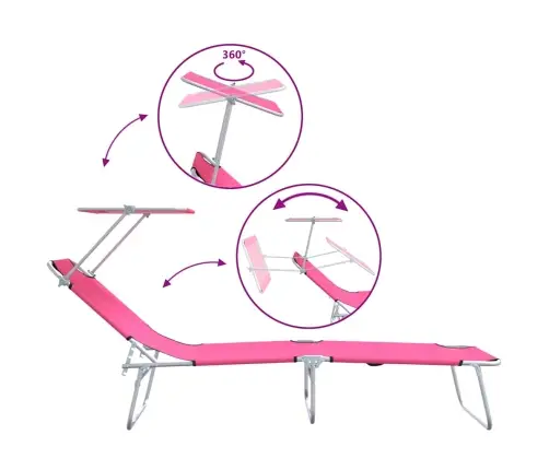 Lamamistool 2 Pcs Roosa 58 X 188 X 77Cm Polüester