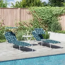 Sauļošanās Krēsls 2-Persona 2 Pcs Zaļa 58 X 188 X 77Cm Audums Vidaxl
