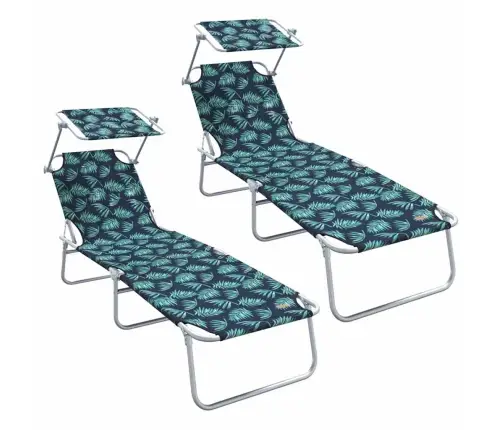 Lamamistool 2-Isik 2 Pcs Roheline 58 X 188 X 77Cm Kangas