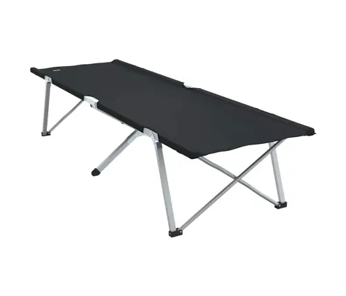 Saliekamā Kempinga Gulta Ar Pārvadāšanas Somu Melns 600D Oxford Audums Vidaxl