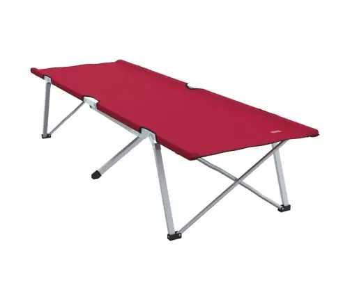 Saliekama Kempinga Gulta Sarkana Metāls Un Audums Standarta Vidaxl