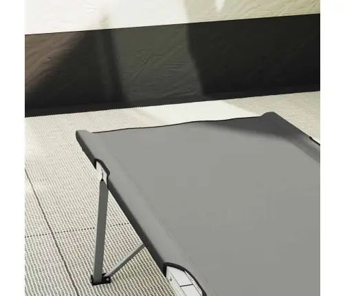 Saliekama Kempinga Gulta Pelēka Alumīnijs Liela Saliekama Vidaxl