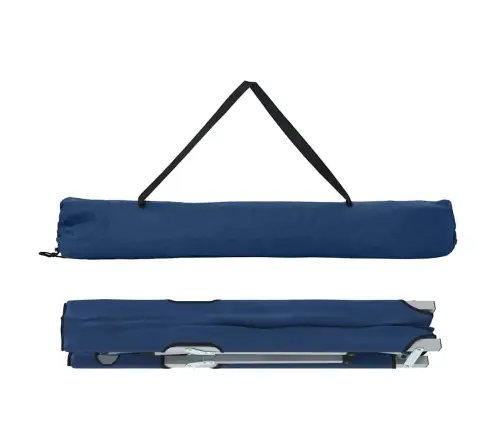 Sulankstoma Kempingo Lova 2 Pcs Mėlyna 194 X 62.5 X 42.5 Cm