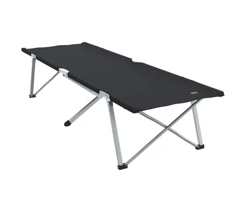 Sulankstoma Kempingo Lova 2 Pcs Juoda 194 X 62.5 X 42.5 Cm