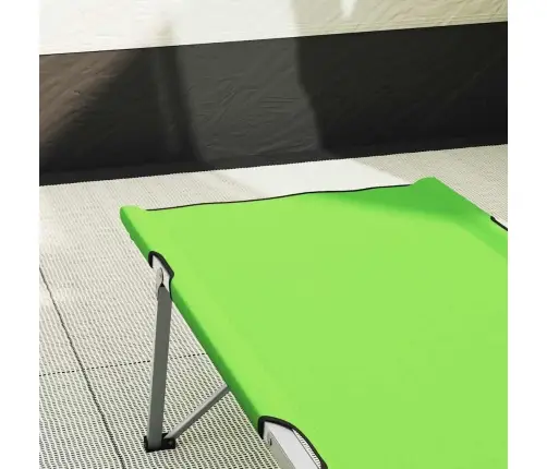 Saliekama Kempinga Gulta Tumši Zaļa Metāla Rāmis Ar Auduma Virsmu Vidaxl