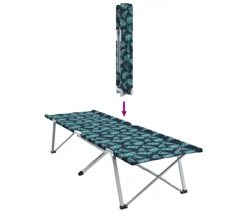 Saliekamās Kempinga Gultas 2 Gab. Ar Nesamaksājamo Somiņu, Ziedu Raksts, 600D Oxford Audums Vidaxl
