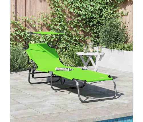 Sulankstomas Gultas Su Pagalve Žalia 56 X 190 X 81Cm Audinys