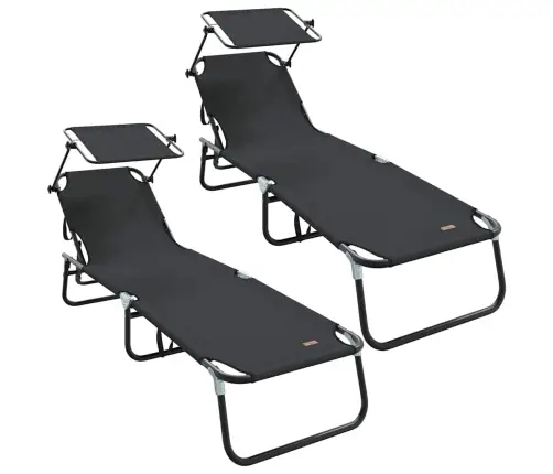 Sulankstomas Gultas 2-Asmuo 2 Pcs Juoda 56 X 190 X 81Cm Audinys