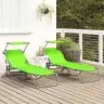 Kokkupandav Lamamistool 2 Pcs Roheline 56 X 190 X 81Cm Kangas