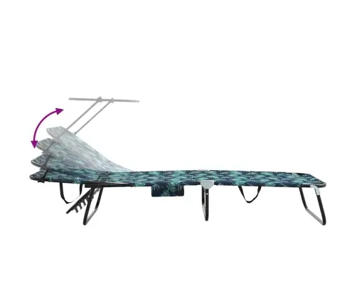 Kokkupandav Lamamistool 2 Pcs Roheline 56 X 190 X 81Cm Kangas Kokkupandav Lamamistool 2 Pcs Roheline 56 X 190 X 81Cm Kangas