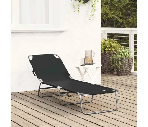 Salokāms Sauļošanās Krēsls, Pārnēsājams, Melns, 600D Oxford Audums Vidaxl Salokāms Sauļošanās Krēsls, Pārnēsājams, Melns, 600D Oxford Audums Vidaxl