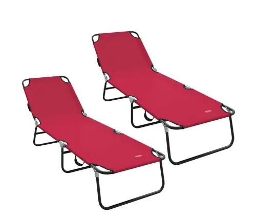 Sulankstomas Gultas 2 Pcs Raudona 56 X 189 X 87Cm Audinys Sulankstomas Gultas 2 Pcs Raudona 56 X 189 X 87Cm Audinys