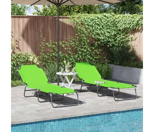 Sulankstomas Gultas 2-Asmuo 2 Pcs Žalia 56 X 189 X 87Cm Audinys