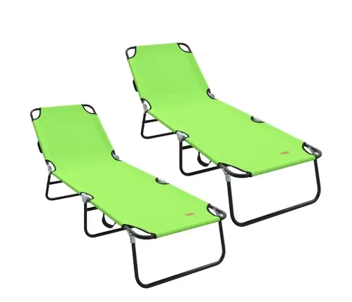 Sulankstomas Gultas 2-Asmuo 2 Pcs Žalia 56 X 189 X 87Cm Audinys