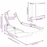 Kokkupandav Lamamistool 1-Isik Mereväesinine 182 X 55 X 85.5 Cm