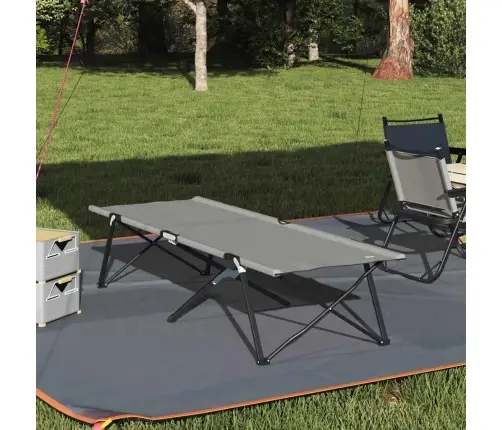 Salokamā Saules Gulta Ar Nesēju Somu Pelēks 600D Oxford Audums Vidaxl