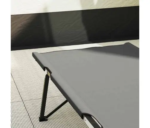 Salokamā Saules Gulta Ar Nesēju Somu Pelēks 600D Oxford Audums Vidaxl