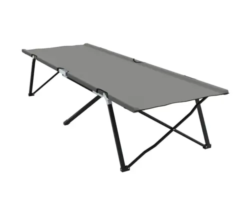 Salokamā Saules Gulta Ar Nesēju Somu Pelēks 600D Oxford Audums Vidaxl