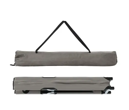 Salokamā Saules Gulta Ar Nesēju Somu Pelēks 600D Oxford Audums Vidaxl