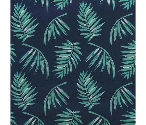 Salokama Sauļošanās Gulta Ar Somu, Lapu Raksts, 600D Oxford Audums Vidaxl