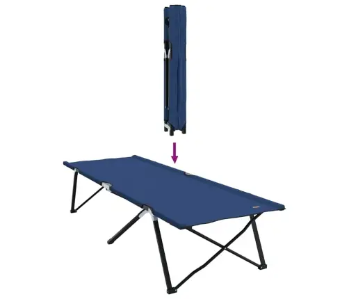 Saliekamās Saules Gultas Ar Somām 2 Gab. Zila 600D Oxford Audums Vidaxl