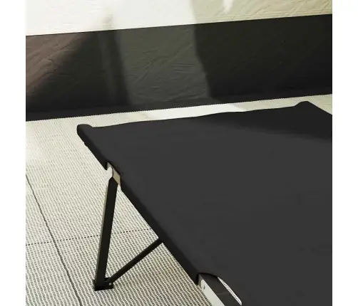 Saliekamās Gultas Ar Pārvadāšanas Somām 2 Gab. Melna 600D Oxford Auduma Vidaxl