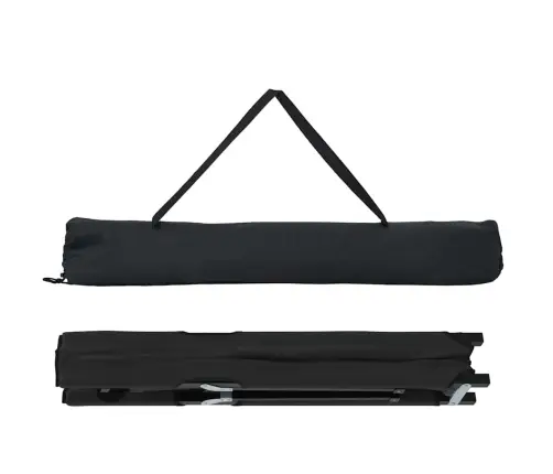 Saliekamās Gultas Ar Pārvadāšanas Somām 2 Gab. Melna 600D Oxford Auduma Vidaxl