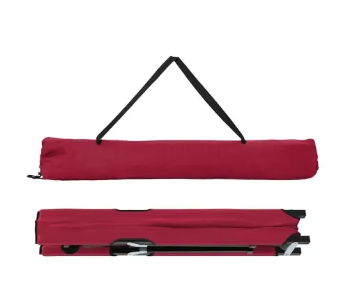 Salokamās Saules Gultas Ar Nēsājamām Somām 2 Gabali Sarkans 600D Oxford Audums Vidaxl