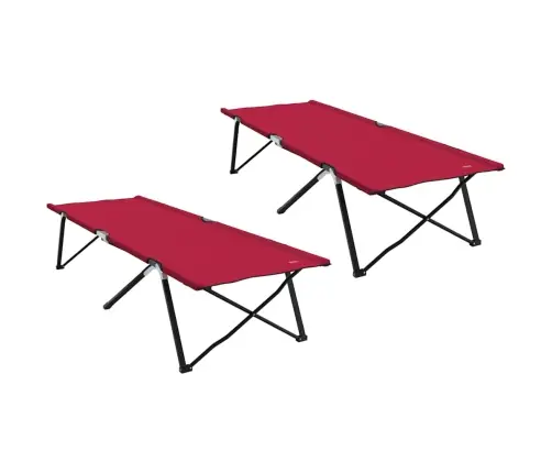 Salokamās Saules Gultas Ar Nēsājamām Somām 2 Gabali Sarkans 600D Oxford Audums Vidaxl