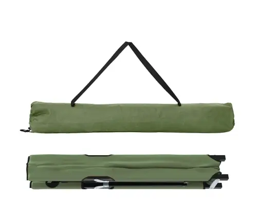 Salokāmās Sauļošanās Gultas Ar Pārvadāšanas Maisiem 2 Gab. Armijas Zaļā 600D Oxford Audums Vidaxl