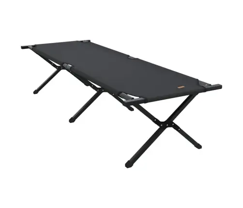 Salokāma Sauļošanās Gulta Ar Nēsāšanas Somu Melnā 600D Oxford Auduma Vidaxl