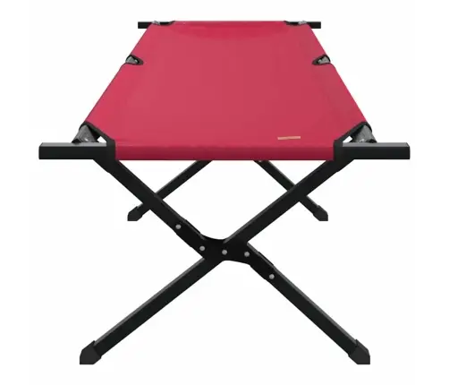 Salokamā Sauļošanās Gulta Ar Nēsāšanas Somu Sarkana 600D Oxford Audums Vidaxl