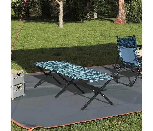 Salokamā Saules Gulta Ar Pārnēsāšanas Somu Lapu Raksts 600D Oxford Vidaxl