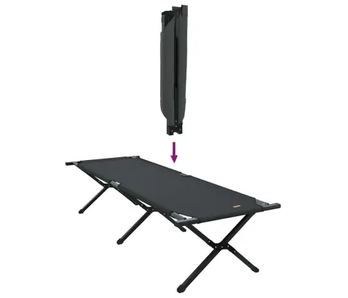 Saliekamās Sauļošanās Gultas 2 Gab. Ar Nēsāšanas Somu, Melns, 600D Oxford Audums Vidaxl