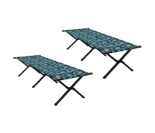 Salokāma Kempinga Gulta Lapu Raksts Oksfordas Audums Vidaxl