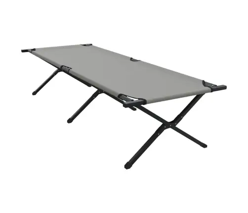 Saliekamā Sauļošanās Gulta Ar Somu, Pelēka 600D Oksforda Audums Vidaxl