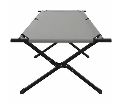 Saliekamā Sauļošanās Gulta Ar Somu, Pelēka 600D Oksforda Audums Vidaxl