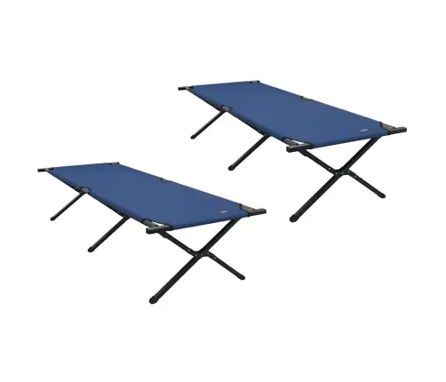 Saliekamās Saules Gultas 2 Gab. Ar Pārvadāšanas Somu Zilas 600D Oxford Audums Vidaxl