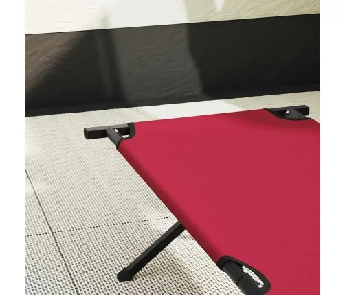 Saliekamās Saules Gultas 2 Gab. Ar Pārvadāšanas Somu Sarkanā 600D Oxford Audumā Vidaxl