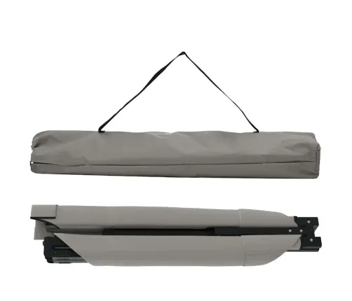 Salokamās Saules Gultas 2 Gab. Ar Pārvietošanas Somu Pelēks 600D Oxford Audums Vidaxl