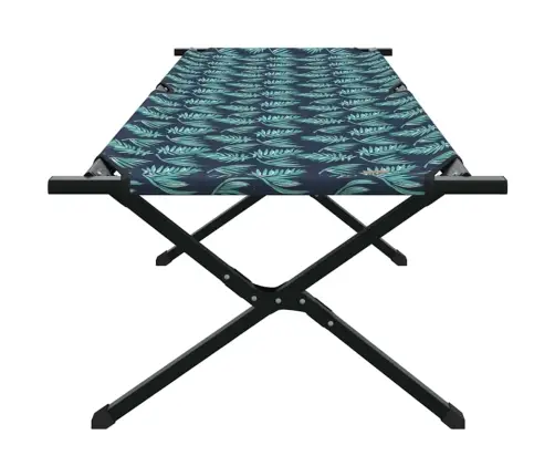 Saliekamās Saules Gultas 2 Gab Ar Pārnēsāšanas Maisu, Lapu Raksts, 600D Oxford Audums Vidaxl