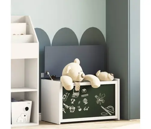 Rotaļlietu Kaste Ar Uzglabāšanu Pelēka Un Balta 73 X 33 X 55 Cm Vidaxl