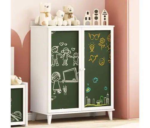 Krishtuli Skapītis Ar Plauktu Ar Durvīm Balts Inženierijas Koks Vidaxl