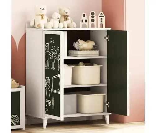 Krishtuli Skapītis Ar Plauktu Ar Durvīm Balts Inženierijas Koks Vidaxl