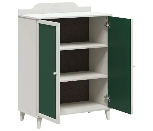 Krishtuli Skapītis Ar Plauktu Ar Durvīm Balts Inženierijas Koks Vidaxl