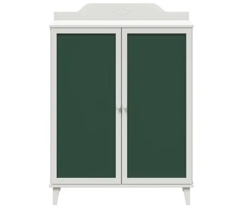 Krishtuli Skapītis Ar Plauktu Ar Durvīm Balts Inženierijas Koks Vidaxl